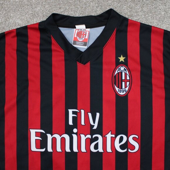 AC Milan Bacca #70 Jersey Shirt Mens Medium Official Licensed Red/Black S/S - Picture 6 of 14